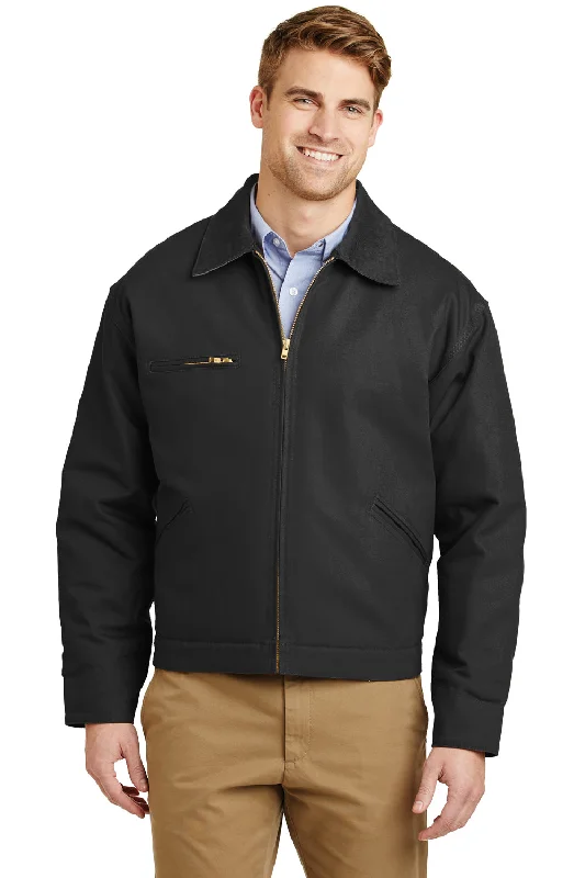 CornerStone Mens Duck Cloth Full Zip Jacket - Black