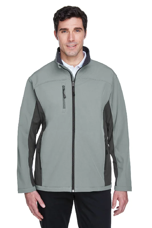 Devon & Jones Mens Wind & Water Resistant Full Zip Jacket - Charcoal Grey/Dark Grey