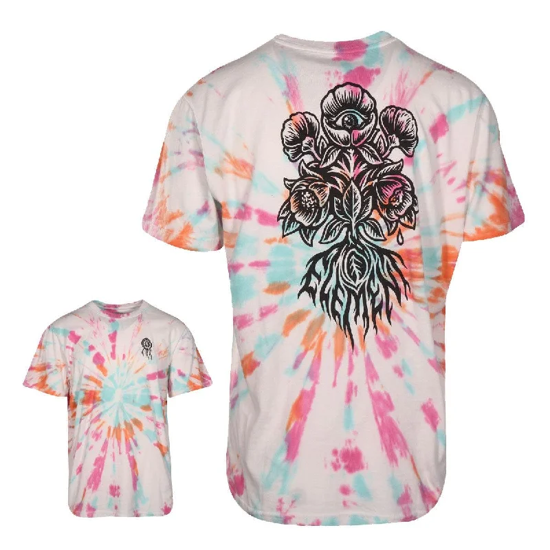 Element Men's T-Shirt White Multicolor Wander Tye-Dye S/S (S02)