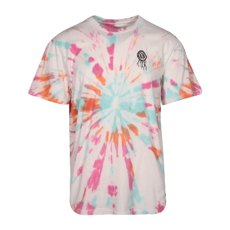 Element Men's T-Shirt White Multicolor Wander Tye-Dye S/S (S02)