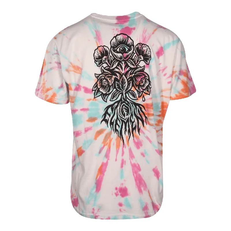 Element Men's T-Shirt White Multicolor Wander Tye-Dye S/S (S02)