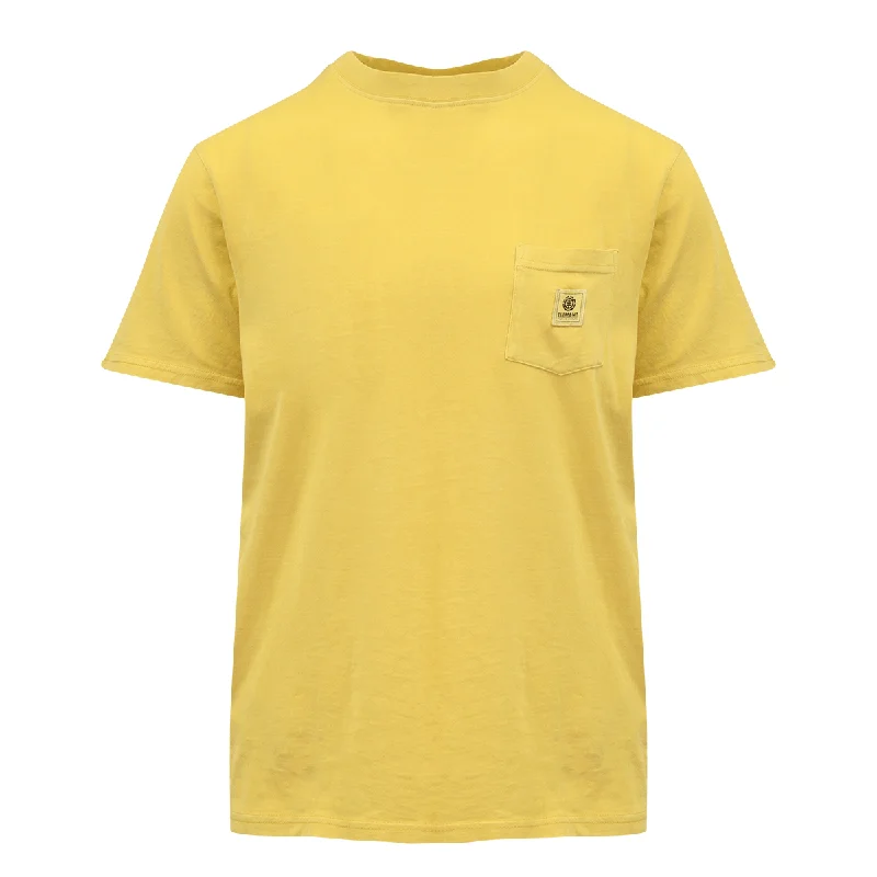 Element Men's T-Shirt Yellow Basic Pocket Tee S/S (S06)