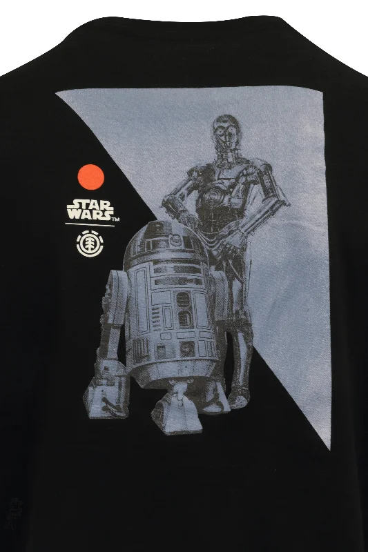 Element x Star Wars Men's T-Shirt Black Red Circle C3PO & R2D2 S/S (S18)