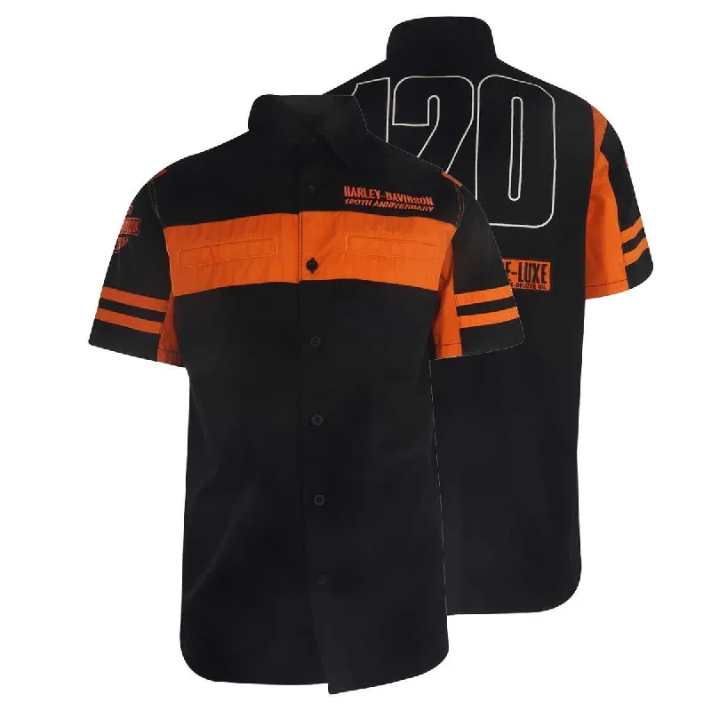 Branded  Men's Shirt 120th Year Anniversary Orange Woven (503)