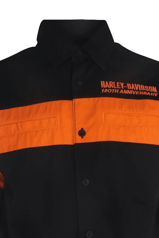 Branded  Men's Shirt 120th Year Anniversary Orange Woven (503)