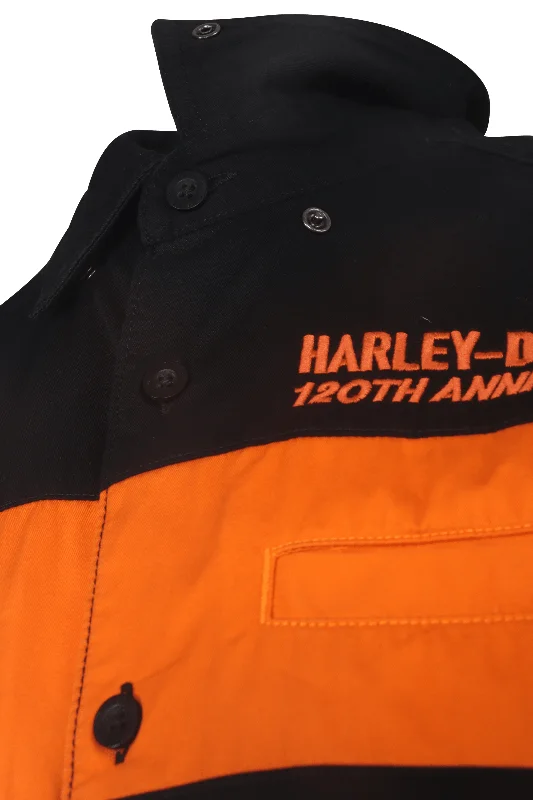 Branded  Men's Shirt 120th Year Anniversary Orange Woven (503)