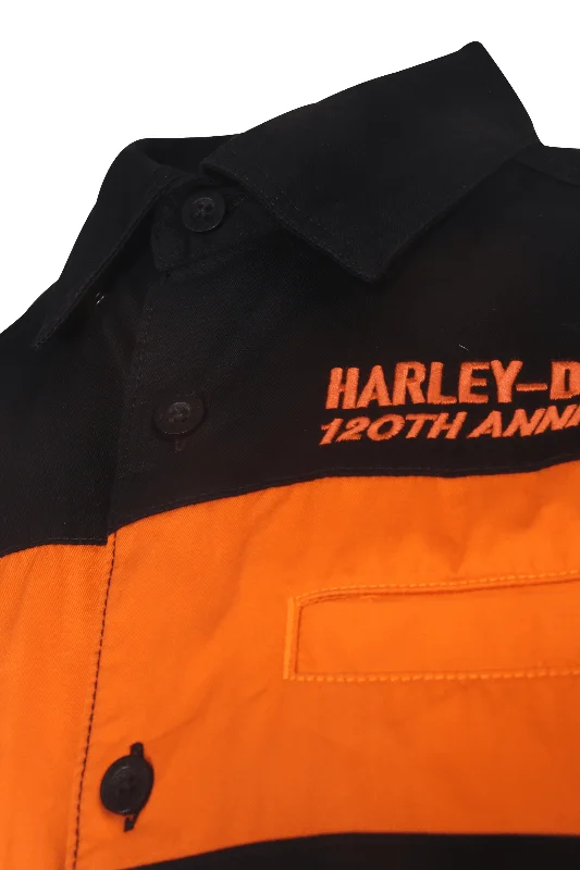 Branded  Men's Shirt 120th Year Anniversary Orange Woven (503)