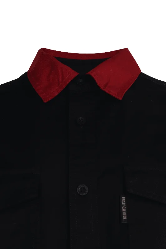 Branded  Men's Shirt Black Beauty Red Hometown S/S (508)