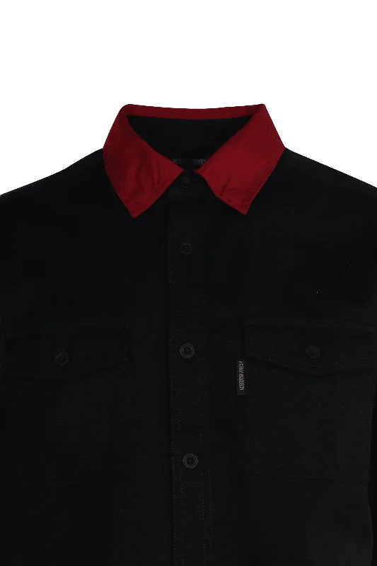 Branded  Men's Shirt Black Beauty Red Hometown S/S (508)