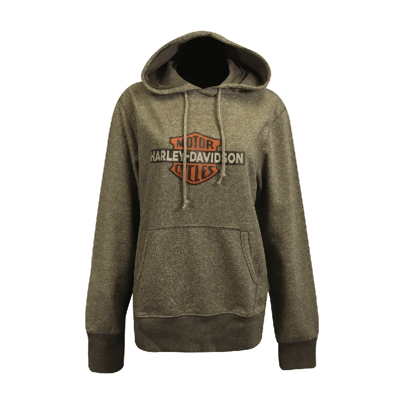 Branded  Women's Hoodie Grey Official Logo Print Pullover L/S