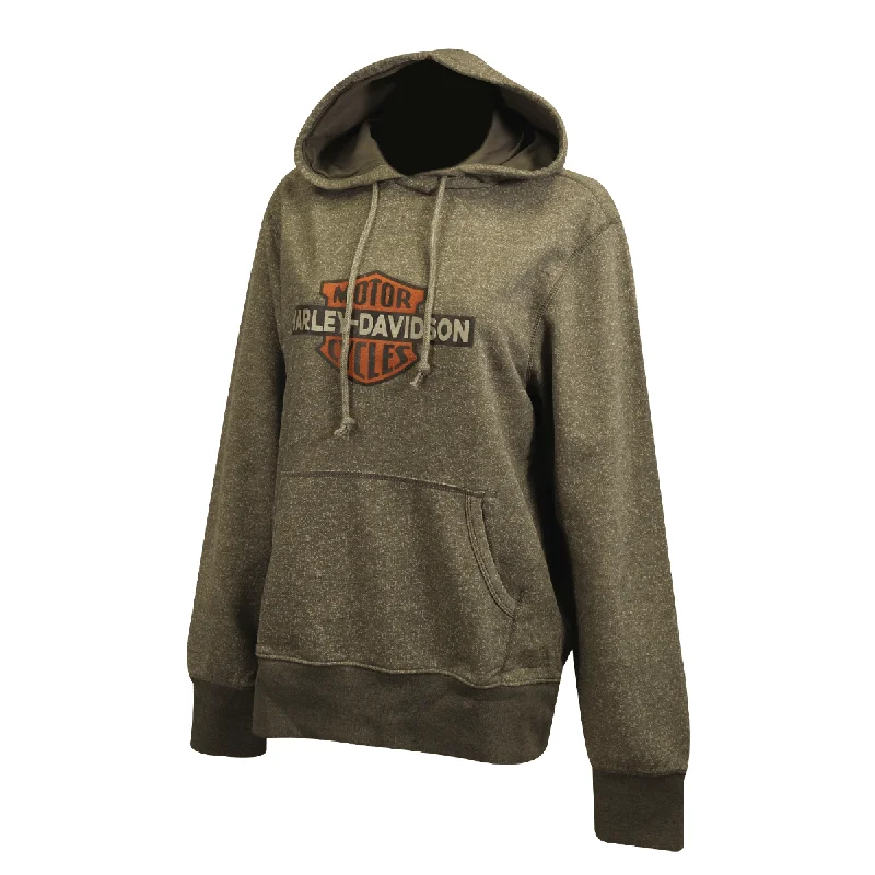 Branded  Women's Hoodie Grey Official Logo Print Pullover L/S