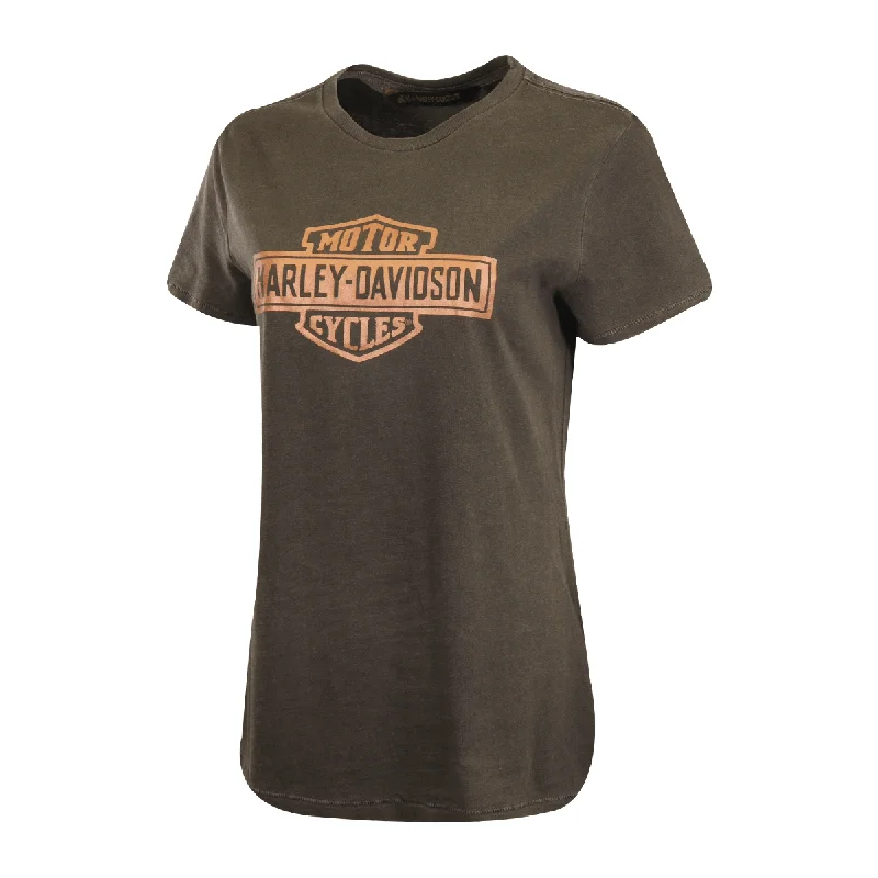 Branded  Women's T-Shirt Grey Bronze Official Logo S/S (S37)