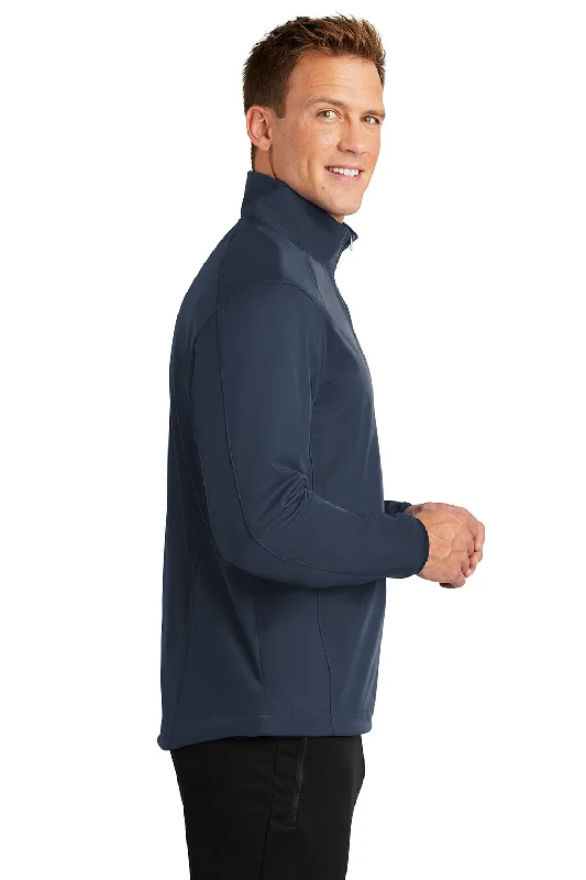 Port Authority Mens Active Wind & Water Resistant 1/4 Zip Jacket - Dress Navy Blue