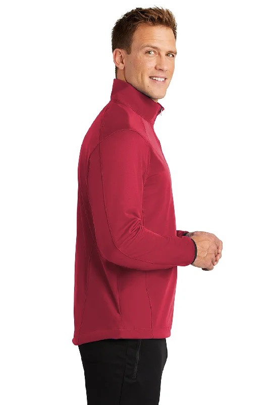 Port Authority Mens Active Wind & Water Resistant 1/4 Zip Jacket - Rich Red - Closeout