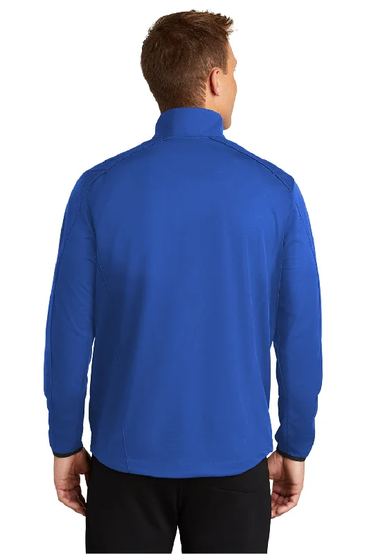 Port Authority Mens Active Wind & Water Resistant 1/4 Zip Jacket - True Royal Blue - Closeout