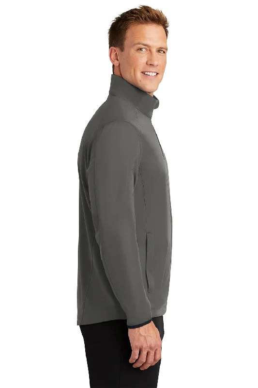 Port Authority Mens Active Wind & Water Resistant Full Zip Jacket - Steel Grey