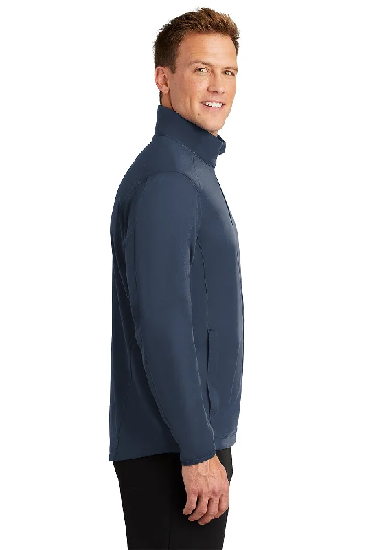 Port Authority Mens Active Wind & Water Resistant Full Zip Jacket - Dress Navy Blue