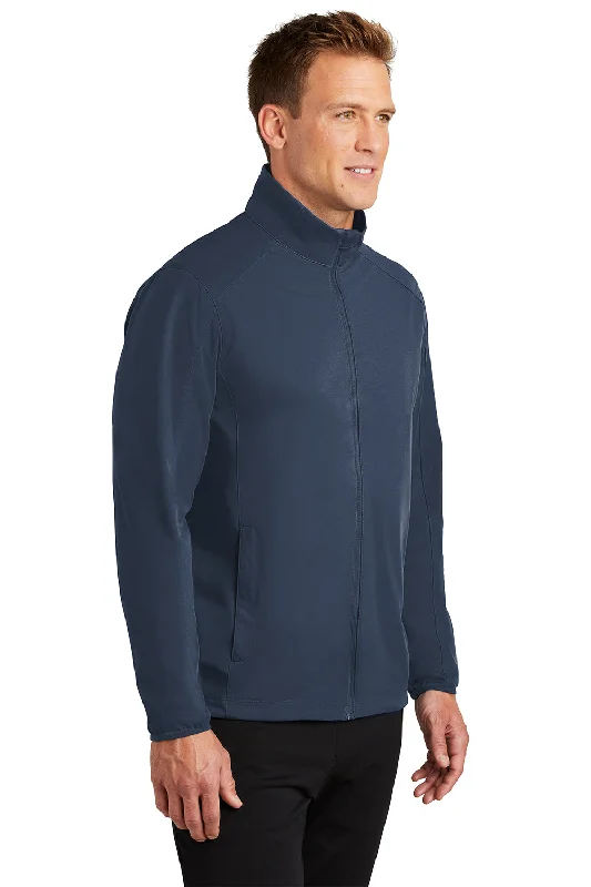 Port Authority Mens Active Wind & Water Resistant Full Zip Jacket - Dress Navy Blue