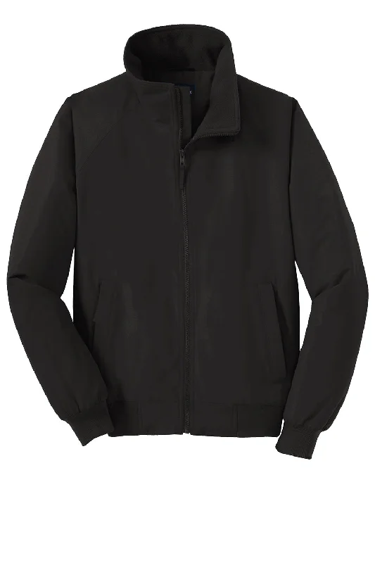 Port Authority Mens Charger Wind & Water Resistant Full Zip Jacket - True Black