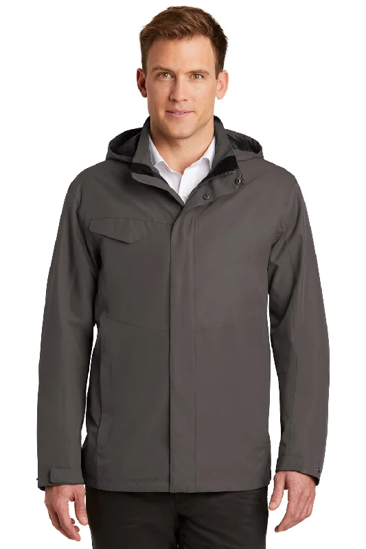 Port Authority Mens Collective Waterproof Full Zip Hooded Jacket - Graphite Grey