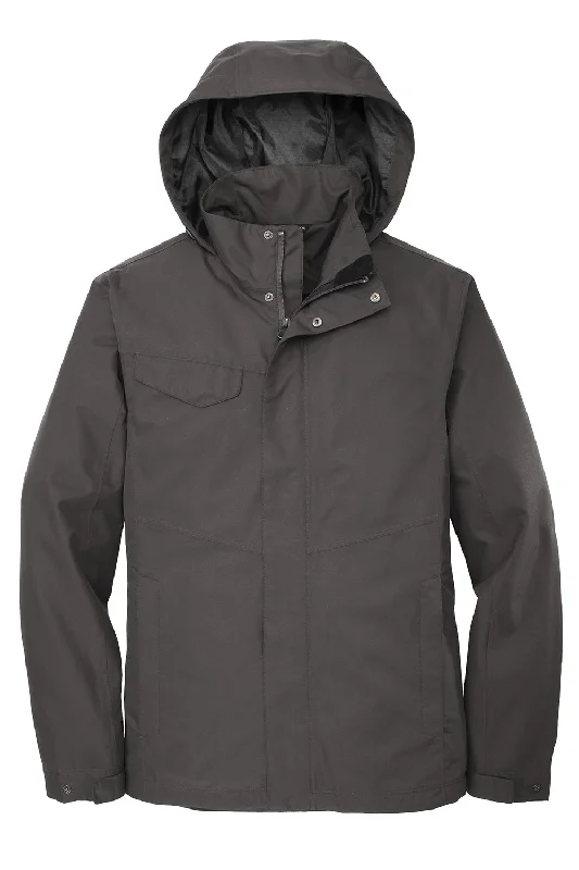 Port Authority Mens Collective Waterproof Full Zip Hooded Jacket - Graphite Grey