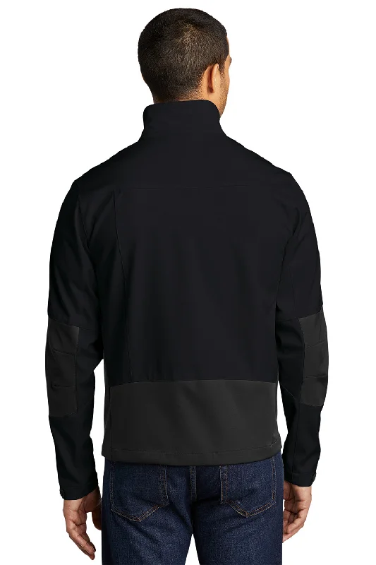 Port Authority Mens Embark Wind & Water Resistant Full Zip Jacket - Black/Deep Grey