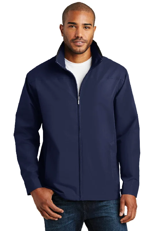 Port Authority Mens Successor Wind & Water Resistant Full Zip Jacket - True Navy Blue - Closeout