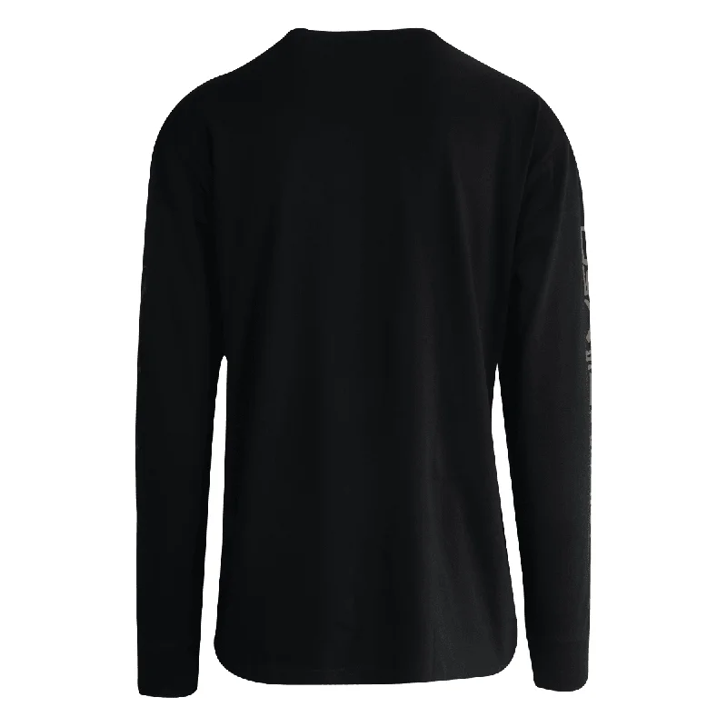 Quiksilver Men's T-Shirt Black Graphic On The Sleeves L/S (S03)