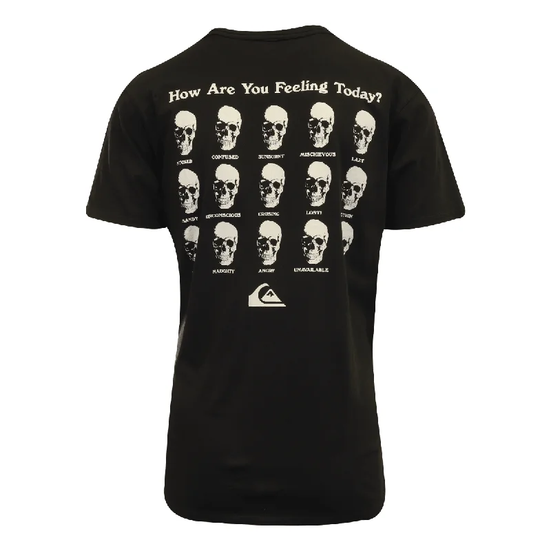 Quiksilver Men's T-Shirt Black Official Logo Graphic Print S/S (S08)