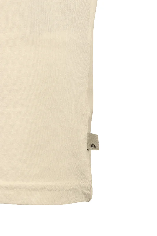 Quiksilver Men's T-Shirt Cream White Back Graphic Logo (S07)