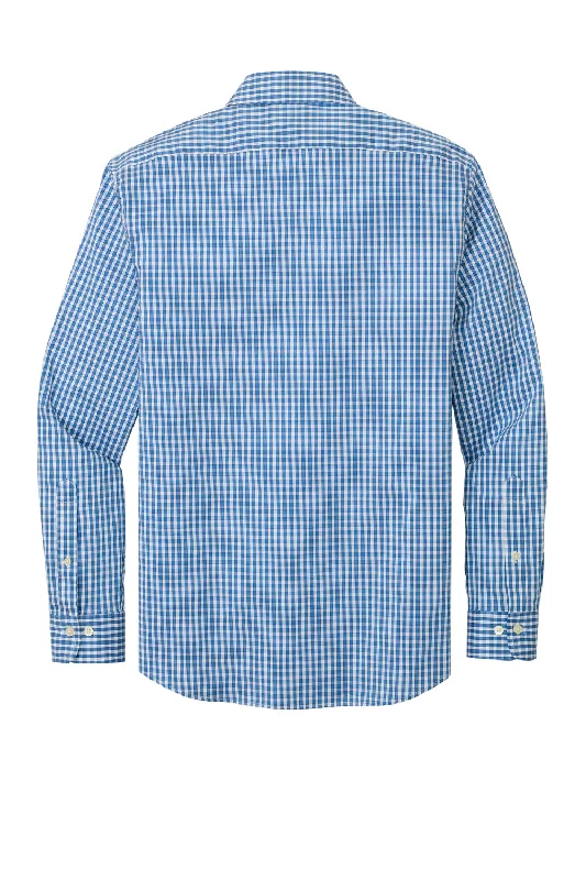 Brooks Brothers Mens Tech Stretch Long Sleeve Button Down Shirt - Charter Blue