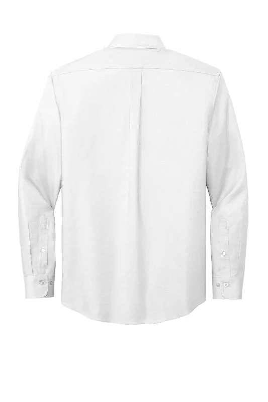 Brooks Brothers Mens Wrinkle Resistant Nailhead Long Sleeve Button Down Shirt w/ Pocket - White