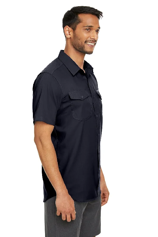 Columbia Mens Utilizer II Moisture Wicking Short Sleeve Button Down Shirt w/ Double Pockets - Black