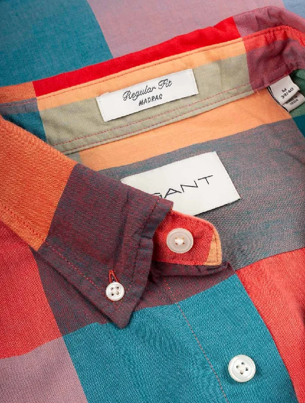 GANT - Indian Madras Shirt - Check - Pumpkin Orange