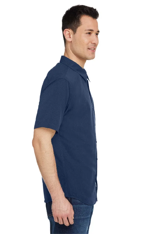 Marmot Mens Aerobora Short Sleeve Button Down Shirt w/ Pocket - Arctic Navy Blue