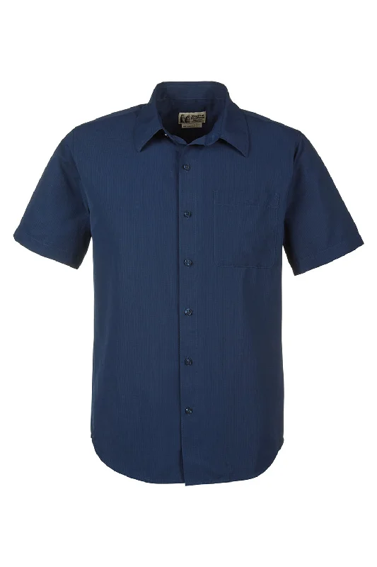 Marmot Mens Aerobora Short Sleeve Button Down Shirt w/ Pocket - Arctic Navy Blue