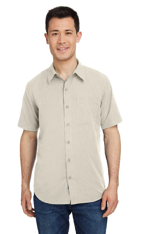 Marmot Mens Aerobora Short Sleeve Button Down Shirt w/ Pocket - Sandbar