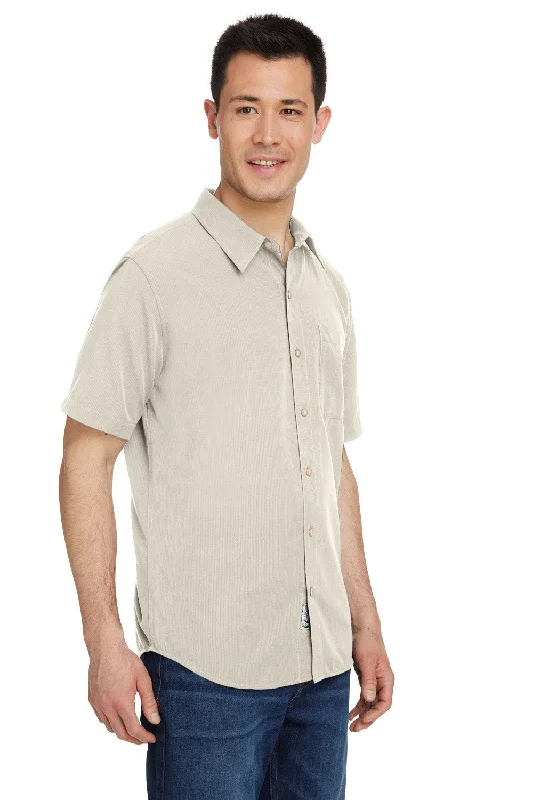 Marmot Mens Aerobora Short Sleeve Button Down Shirt w/ Pocket - Sandbar