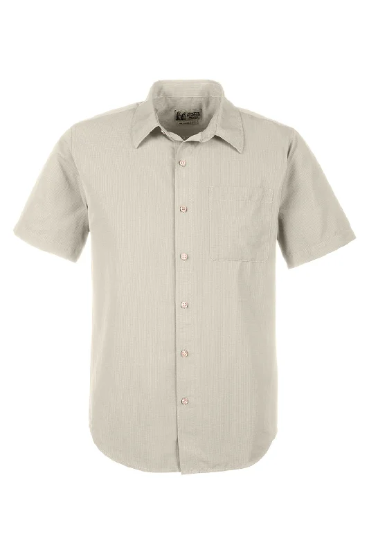 Marmot Mens Aerobora Short Sleeve Button Down Shirt w/ Pocket - Sandbar