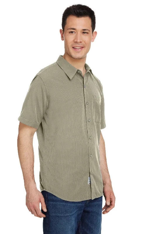 Marmot Mens Aerobora Short Sleeve Button Down Shirt w/ Pocket - Vetiver