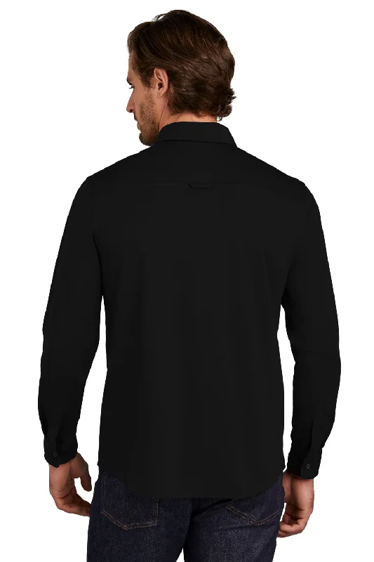 Ogio Mens Extend Long Sleeve Button Down Shirt w/ Pocket - Blacktop