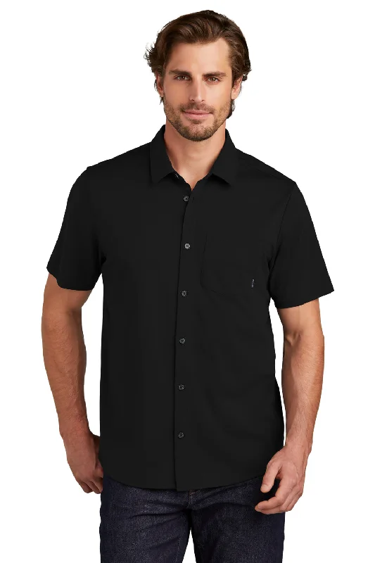 Ogio Mens Extend Short Sleeve Button Down Shirt w/ Pocket - Blacktop