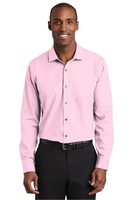 Red House Mens Nailhead Wrinkle Resistant Long Sleeve Button Down Shirt - Pink - Closeout