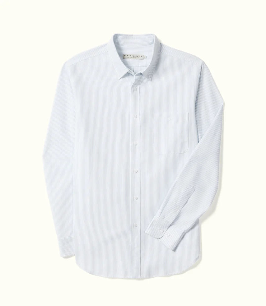 R.M.Williams - Oxford Shirt - Stripe - Blue & White