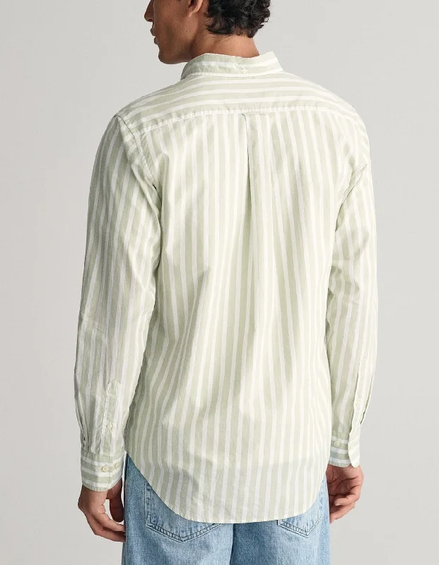 GANT - Wide Striped Poplin Shirt - Milky Matcha