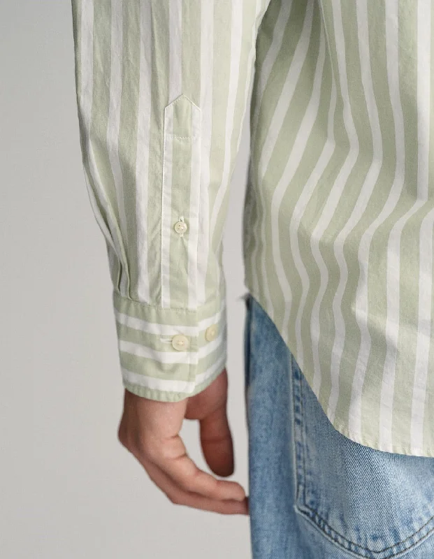 GANT - Wide Striped Poplin Shirt - Milky Matcha