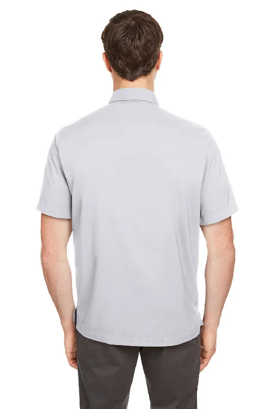 Under Armour Mens Motivate Moisture Wicking Short Sleeve Button Down Shirt w/ Pocket - Halo Grey