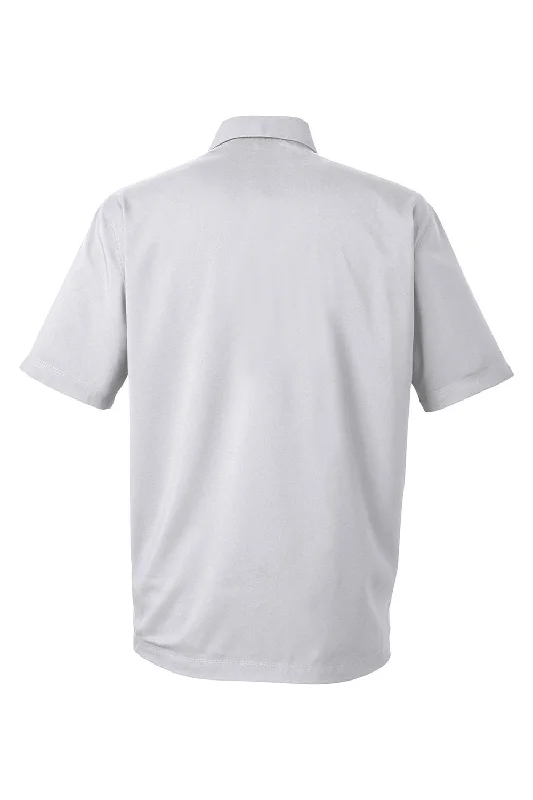 Under Armour Mens Motivate Moisture Wicking Short Sleeve Button Down Shirt w/ Pocket - Halo Grey