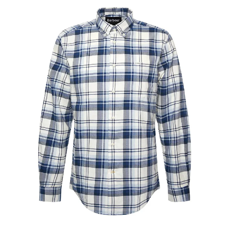 Barbour Falstone Tailored Checked Shirt Sky