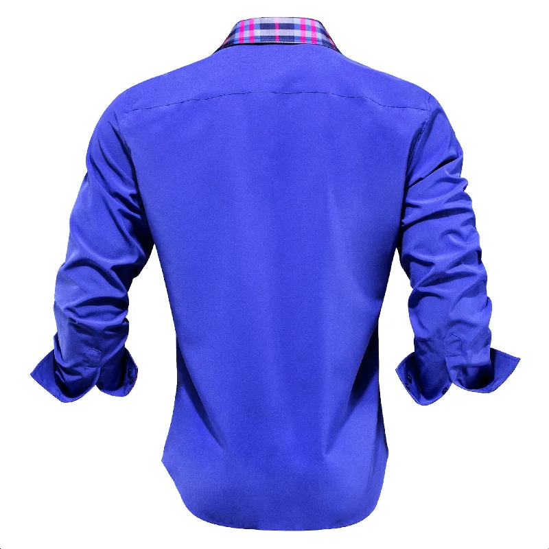 Blue Red Stitching Shirt- CY-1212